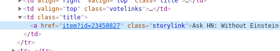 hacker news html
