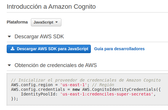 id secreto de aws cognito